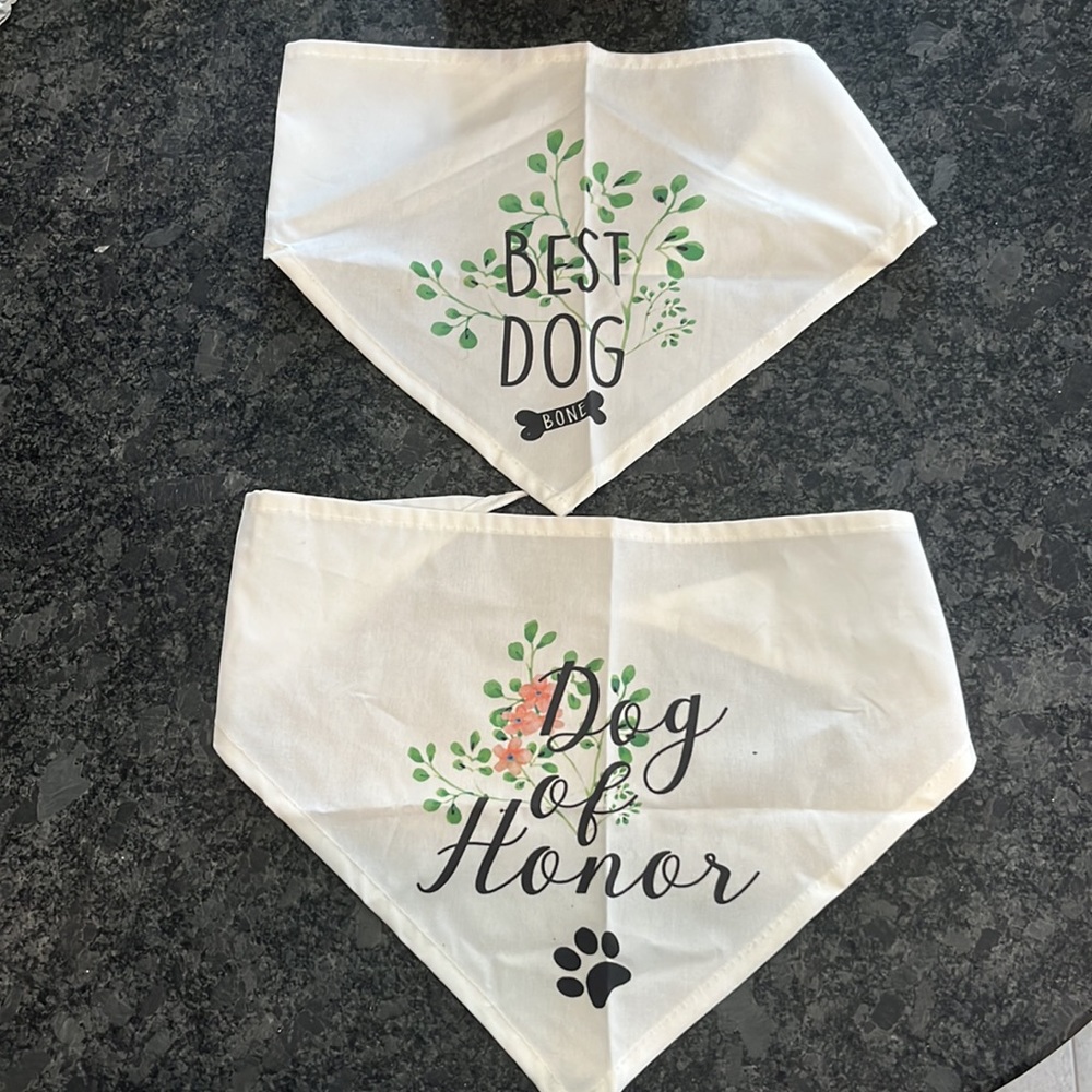 Best Dog & Dog of Honor Bandanas